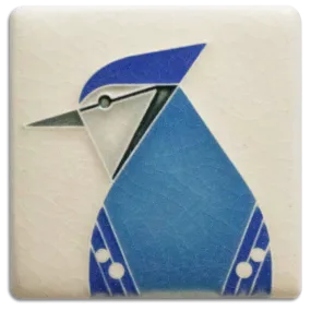 3x3 Blue Jay Tile (Charley Harper)