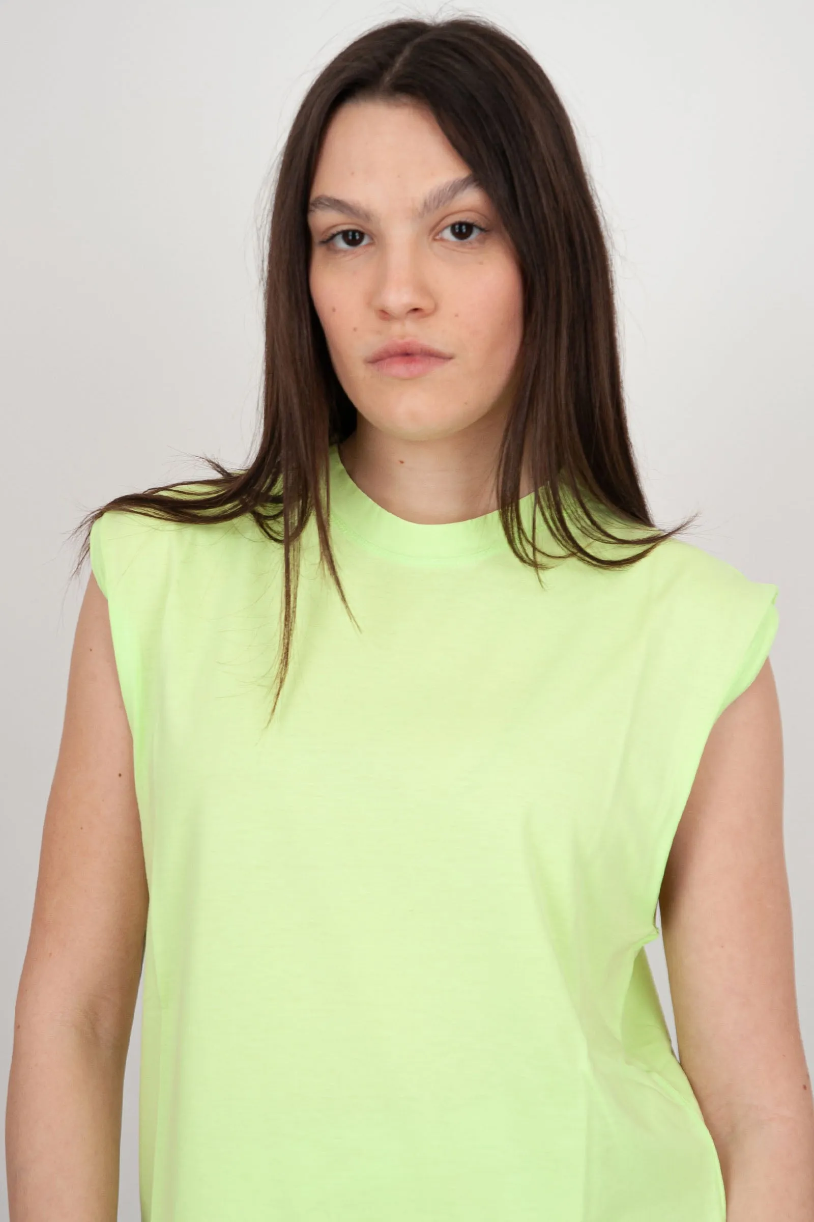 Absolut Cashmere T-shirt Girocollo Suzana Cotone Giallo Fluo