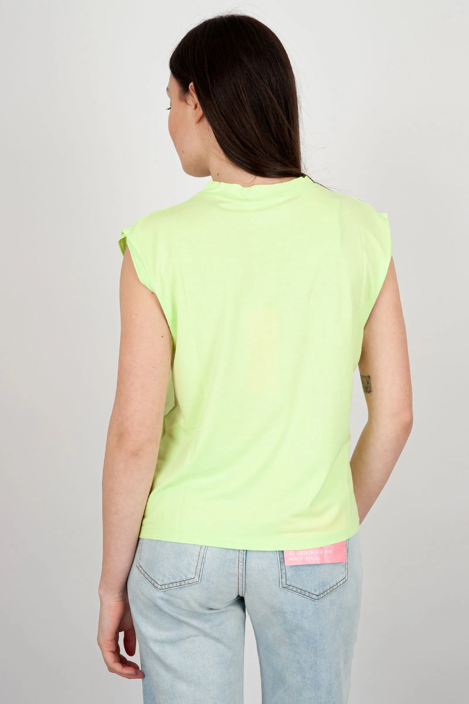 Absolut Cashmere T-shirt Girocollo Suzana Cotone Giallo Fluo