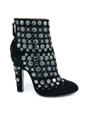 Alaia Studded Suede Boots, 37.5