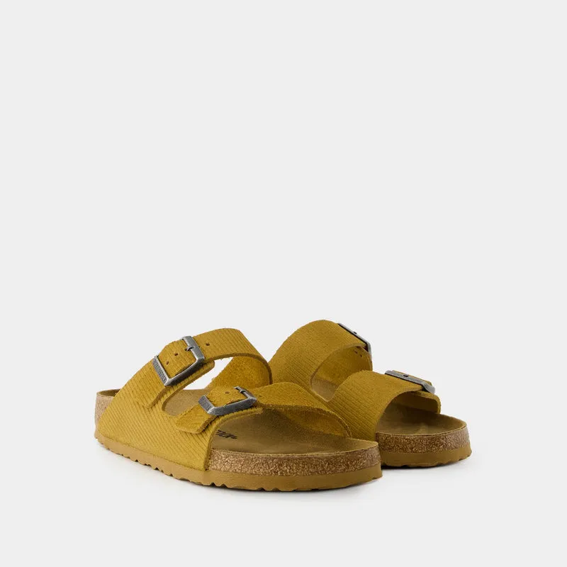 Arizona Vl Corduroy Sandals - Birkenstock - Leather - Brown