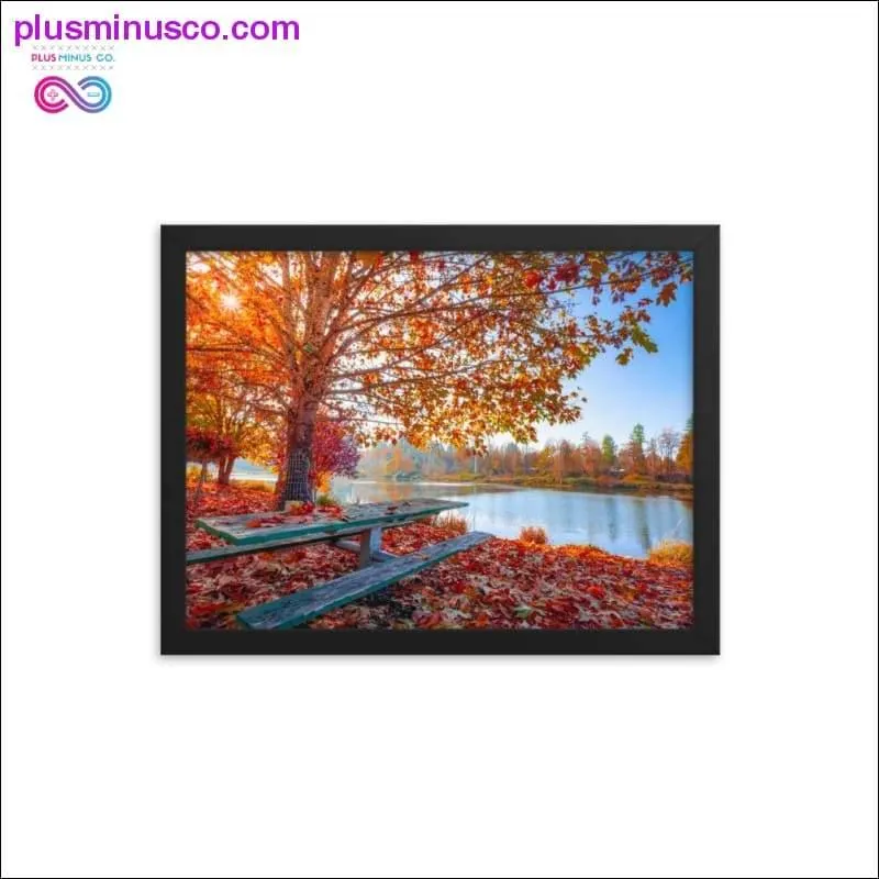 Autumn fall leaves and natural scenery Frame Print, Home