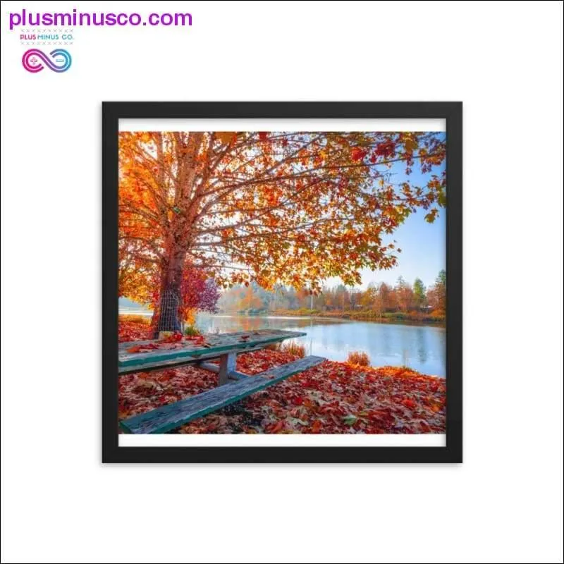 Autumn fall leaves and natural scenery Frame Print, Home