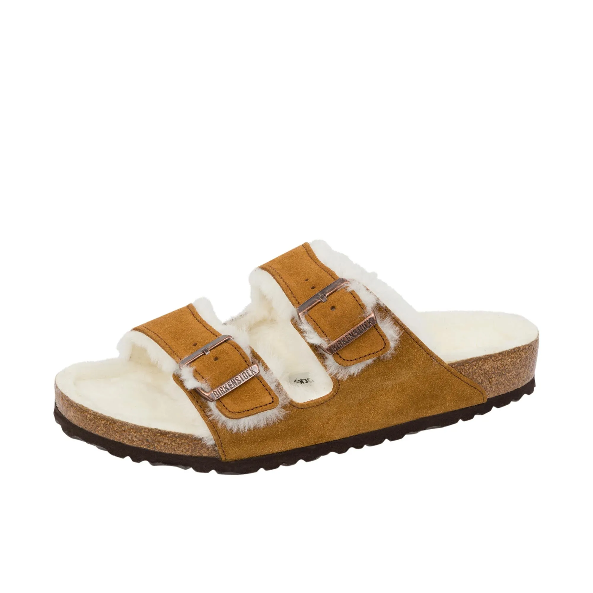 Birkenstock Arizona Shearling Suede Leather Mink