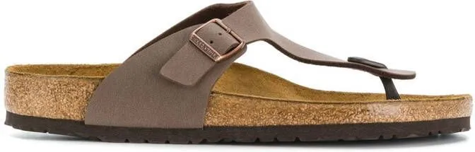 Birkenstock buckle detail flip flop sandals Brown