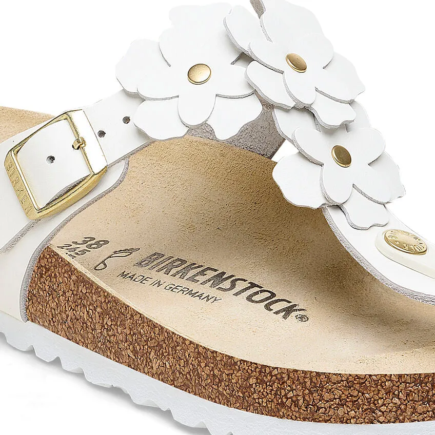 Birkenstock Gizeh Flower Leather White