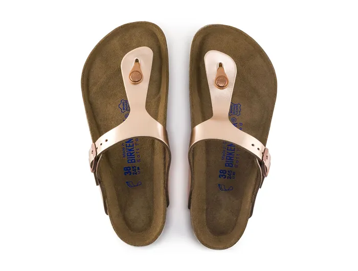 Birkenstock Gizeh Soft Footbed - Metallic Leather