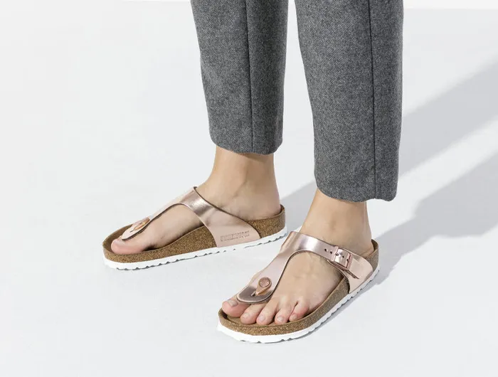 Birkenstock Gizeh Soft Footbed - Metallic Leather