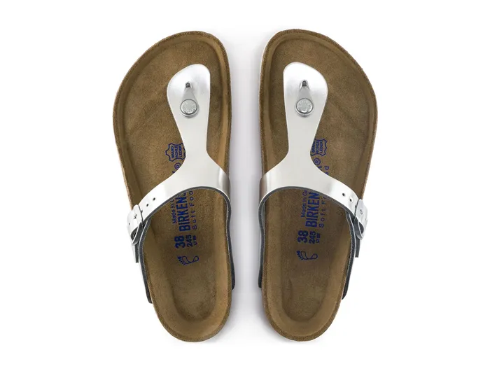 Birkenstock Gizeh Soft Footbed - Metallic Leather