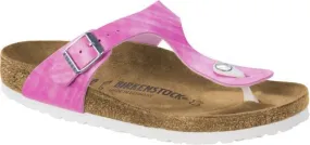 Birkenstock Gizeh thong sandal shiny check rose BF