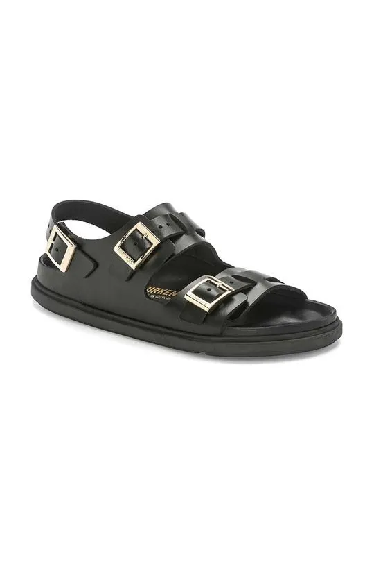 Birkenstock leather sandals Cannes women's black color 1023955