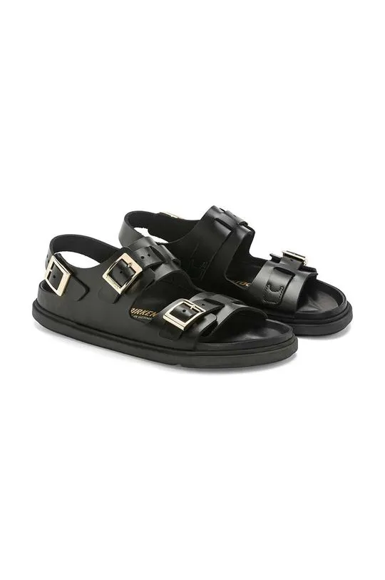 Birkenstock leather sandals Cannes women's black color 1023955