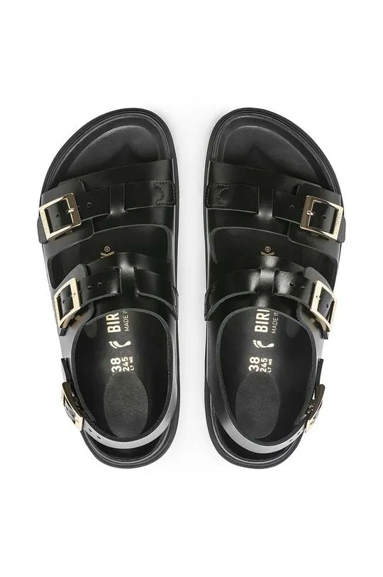 Birkenstock leather sandals Cannes women's black color 1023955