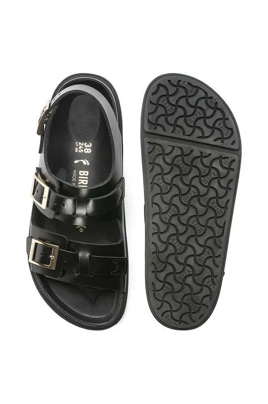 Birkenstock leather sandals Cannes women's black color 1023955