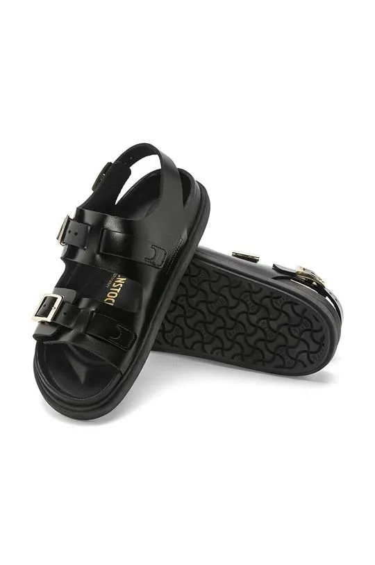 Birkenstock leather sandals Cannes women's black color 1023955