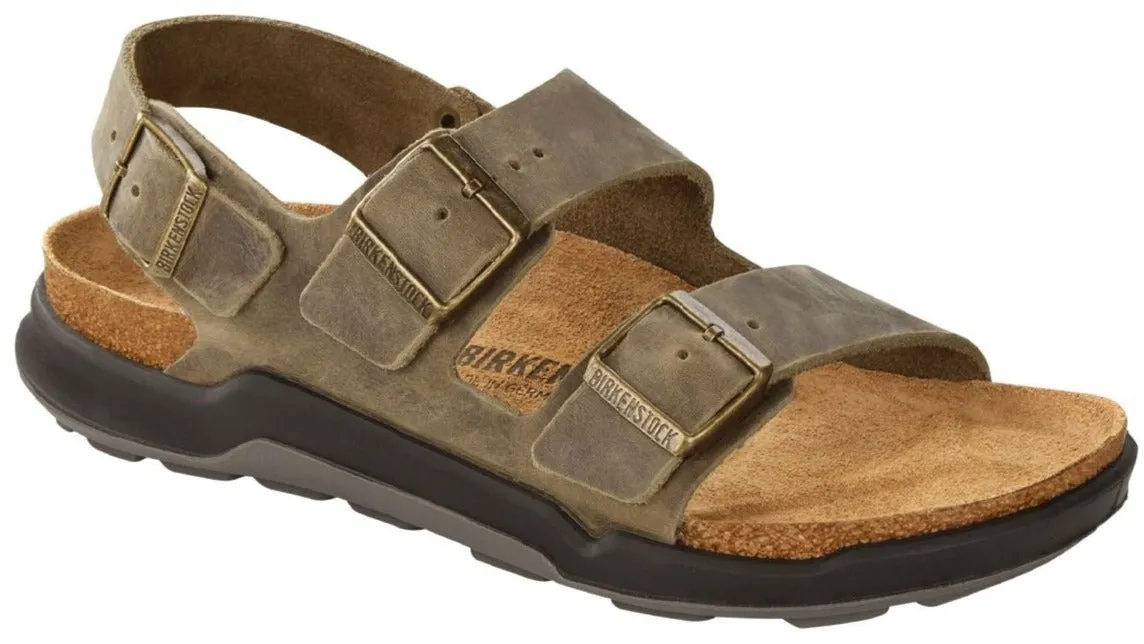 Birkenstock Milano CT Oiled Leather Faded Khaki