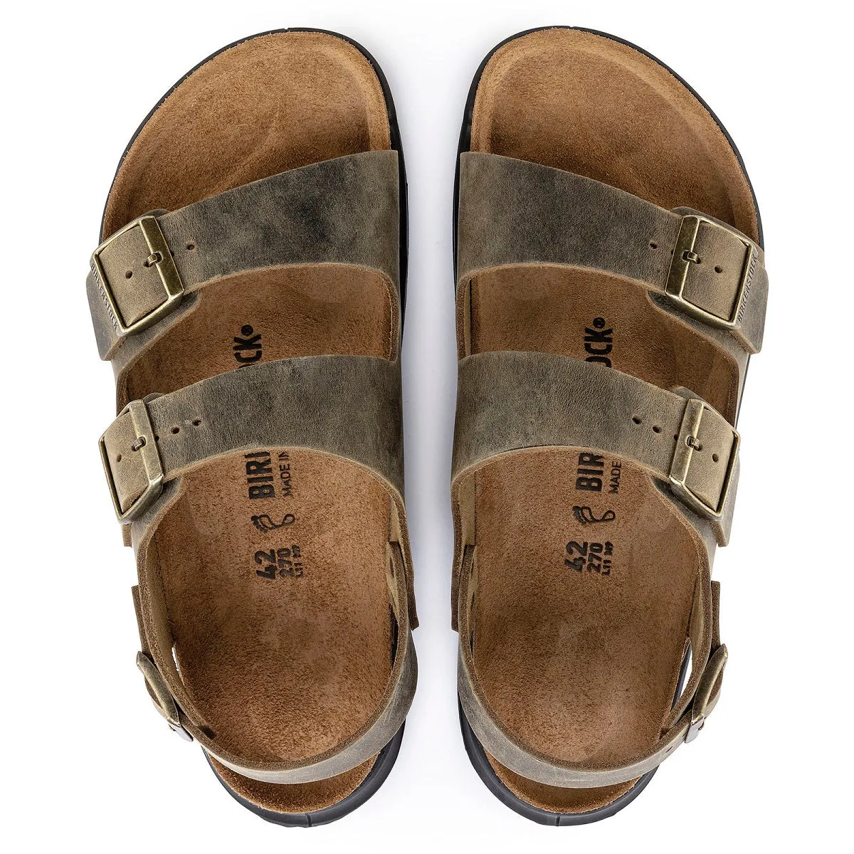 Birkenstock Milano CT Oiled Leather Faded Khaki