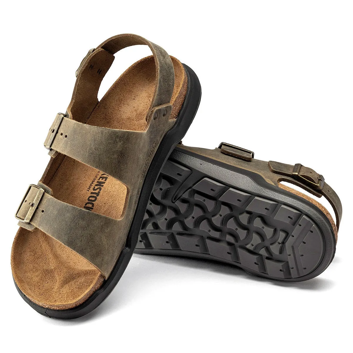 Birkenstock Milano CT Oiled Leather Faded Khaki