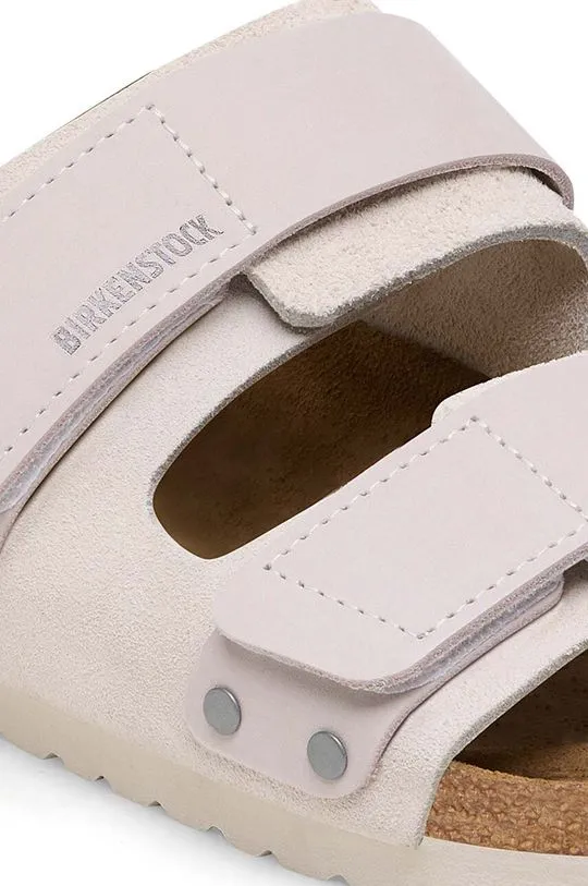 Birkenstock suede sliders Uji white color 1024800