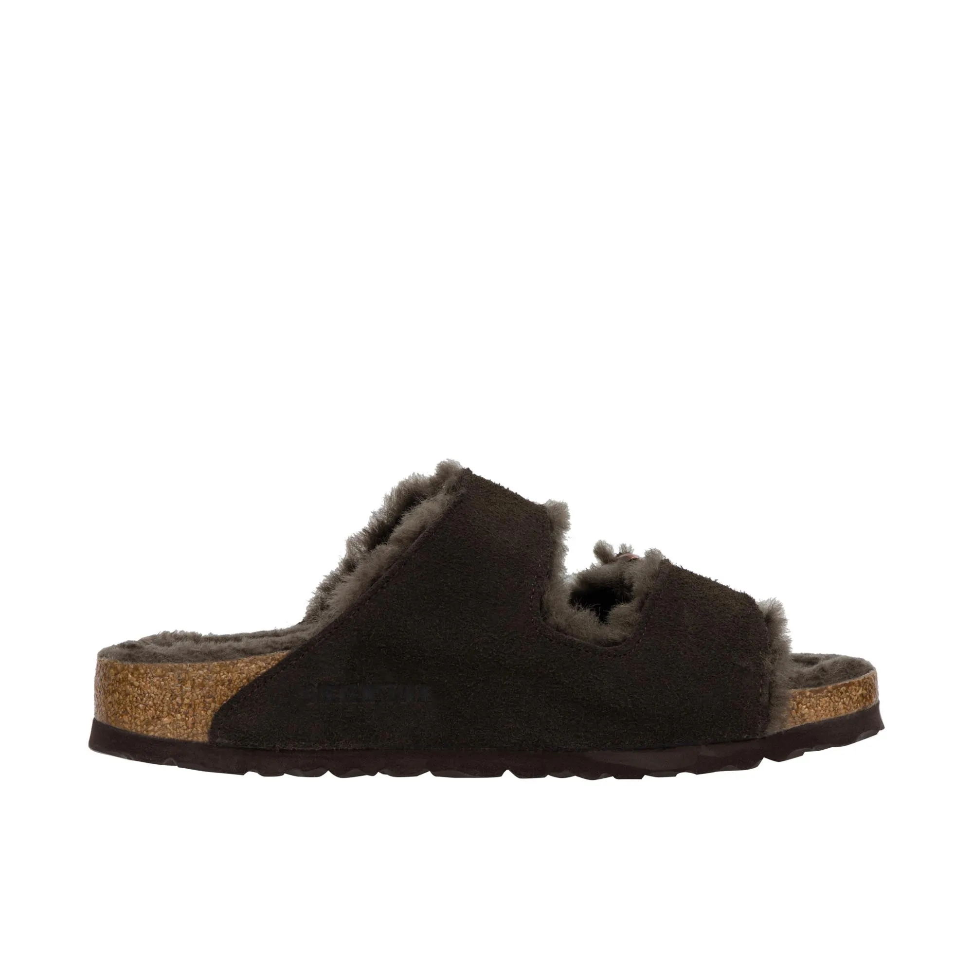 Birkenstock Womens Arizona Shearling Suede Leather Mocha/Mocha