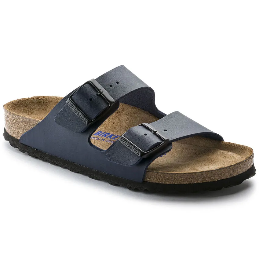 Birkenstock Women's Arizona Soft Footbed Birko-Flor - Blue