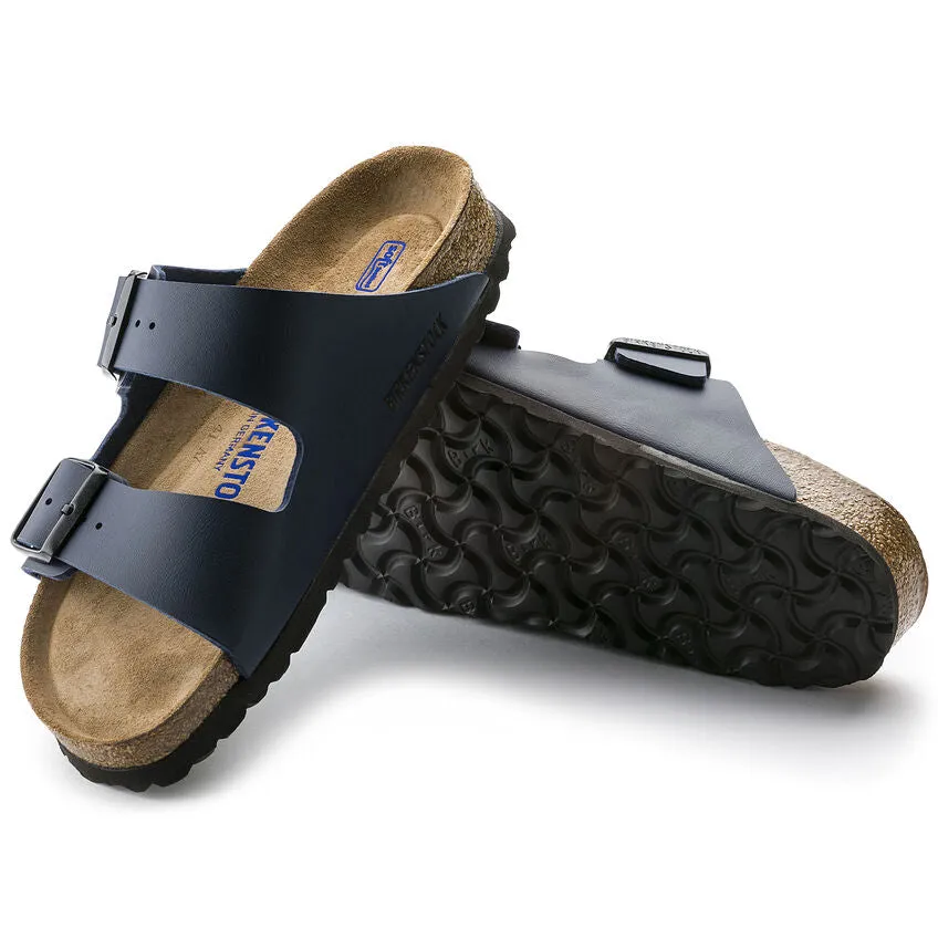 Birkenstock Women's Arizona Soft Footbed Birko-Flor - Blue