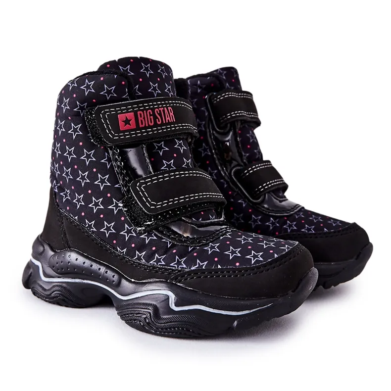 Black Children's Snow Boots Big Star II374091