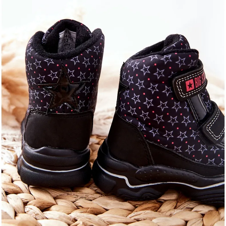 Black Children's Snow Boots Big Star II374091