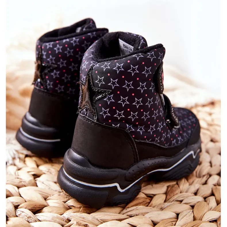 Black Children's Snow Boots Big Star II374091