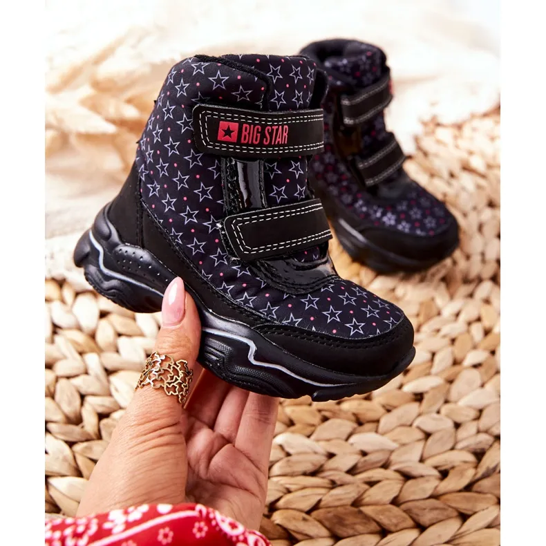 Black Children's Snow Boots Big Star II374091