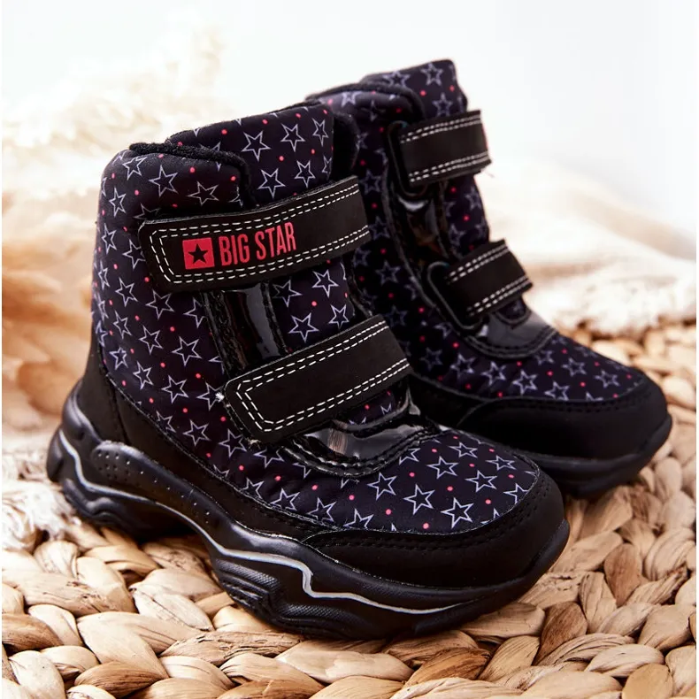 Black Children's Snow Boots Big Star II374091