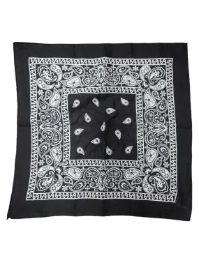 Black Paisley Thick Border 22