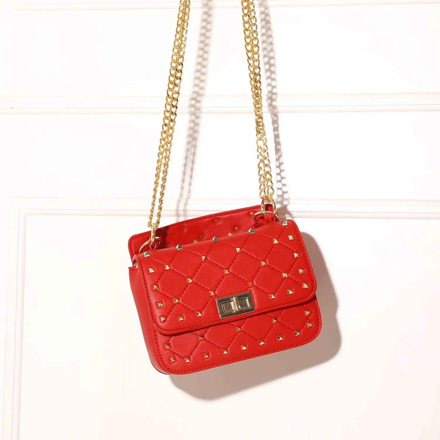 Bolso Mini rockstud rojo