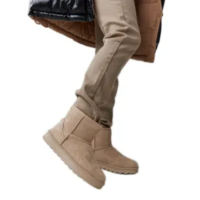 Brown insulated short snow boots from Menaggio