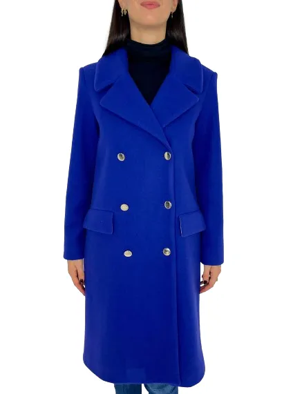 CAPPOTTO DONNA BLU DOPPIOPETTO