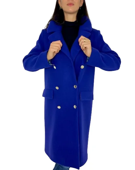 CAPPOTTO DONNA BLU DOPPIOPETTO