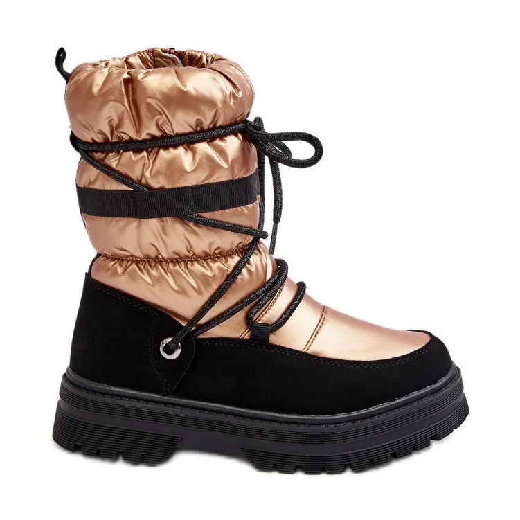 Children's Waterproof Wool-Insulated Snow Boots Golden Romaine