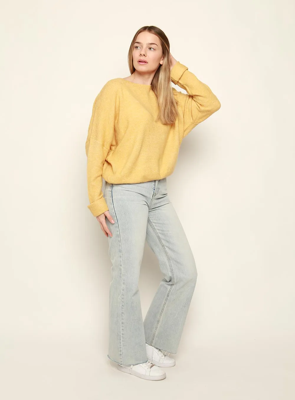 Christina Essential Knit Jumper-mustard