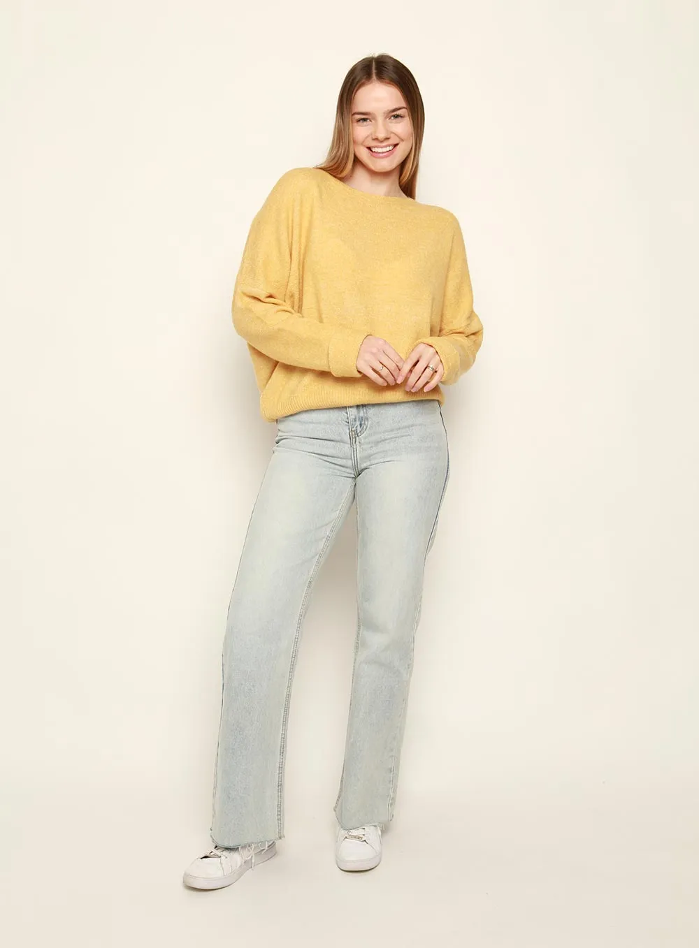 Christina Essential Knit Jumper-mustard