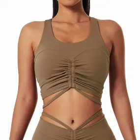 Comfortable Bra Sexy Yoga I-Shaped Vest Drawstring