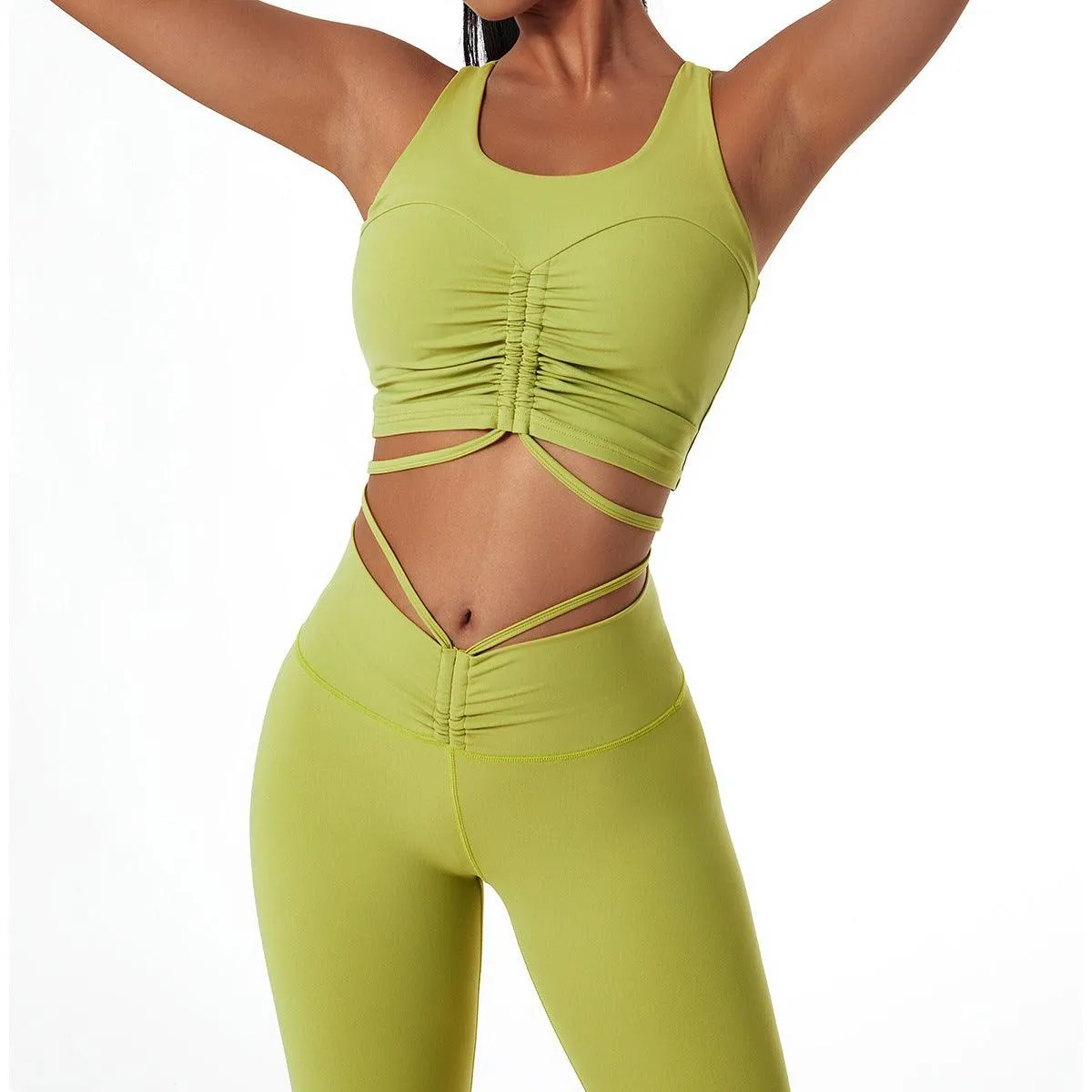 Comfortable Bra Sexy Yoga I-Shaped Vest Drawstring