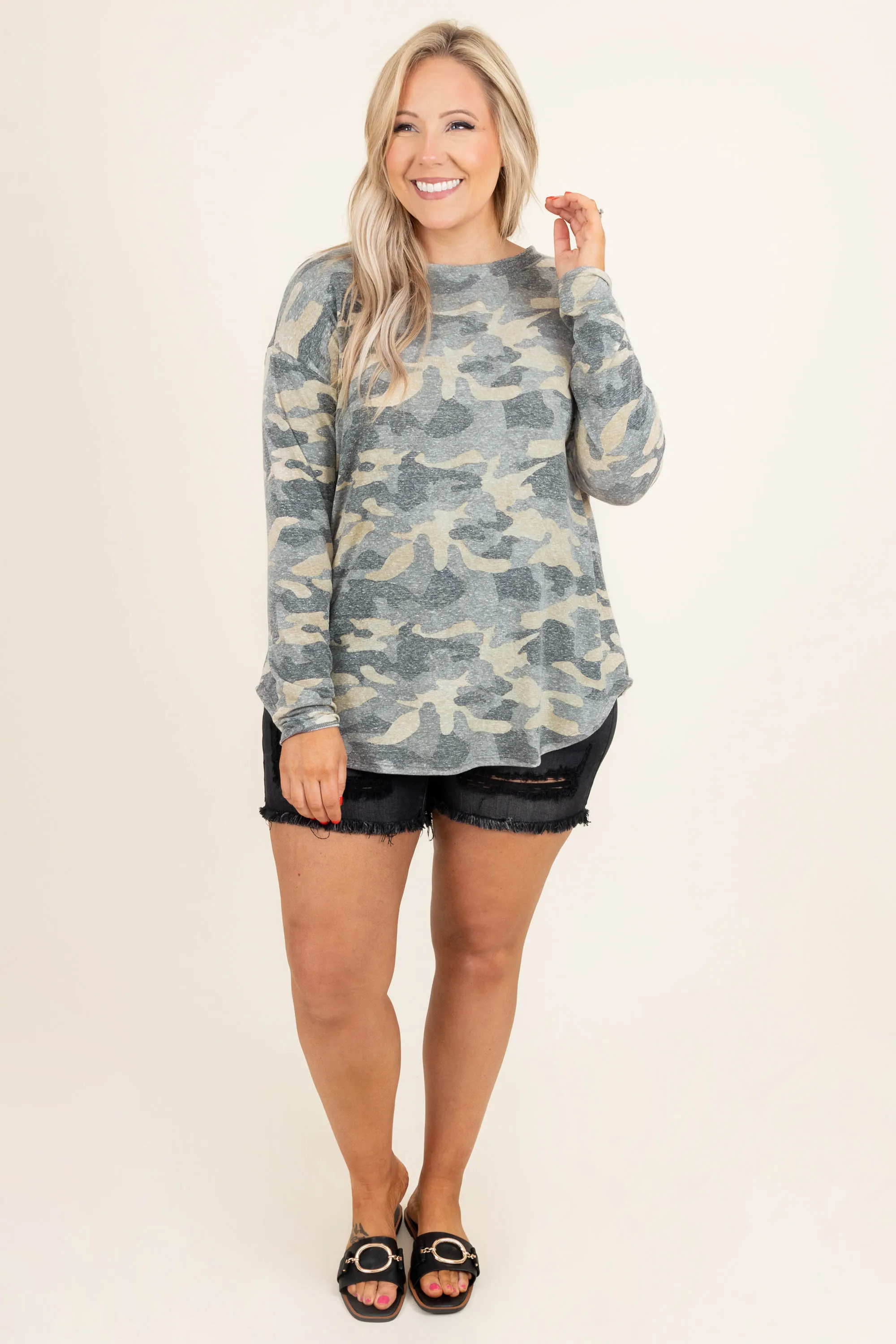 Express Yourself All The Way Top, Army Olive