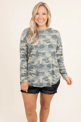 Express Yourself All The Way Top, Army Olive