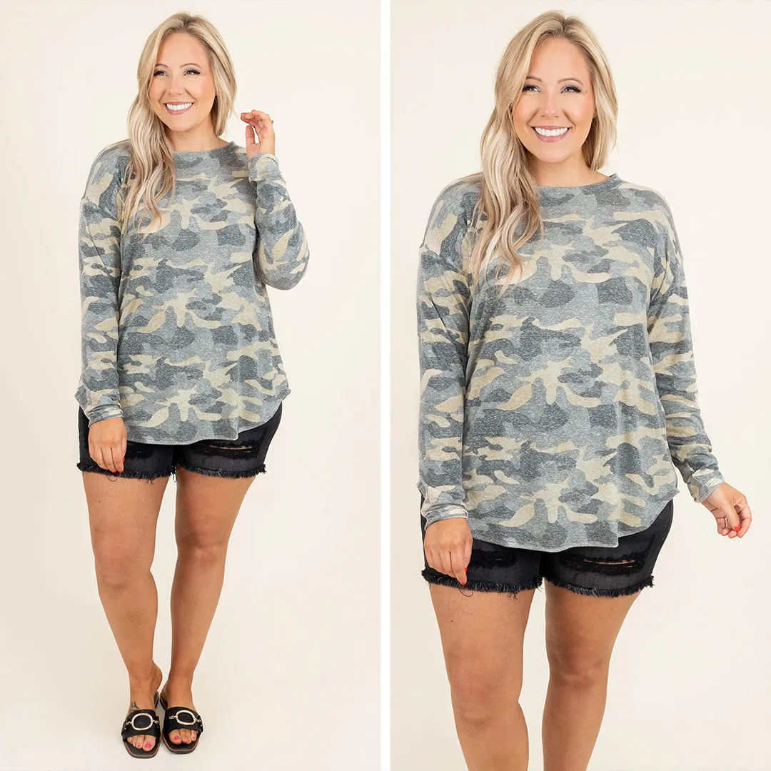 Express Yourself All The Way Top, Army Olive