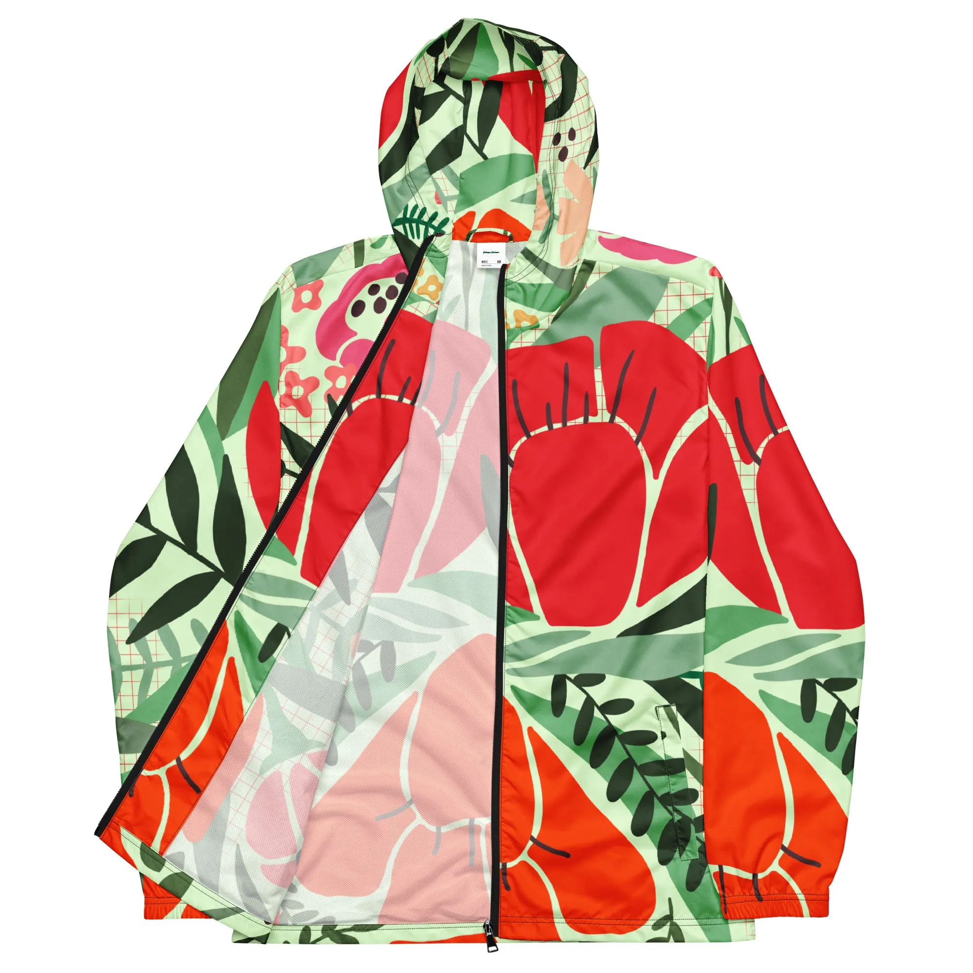 Floral-Aluda unisex windbreaker