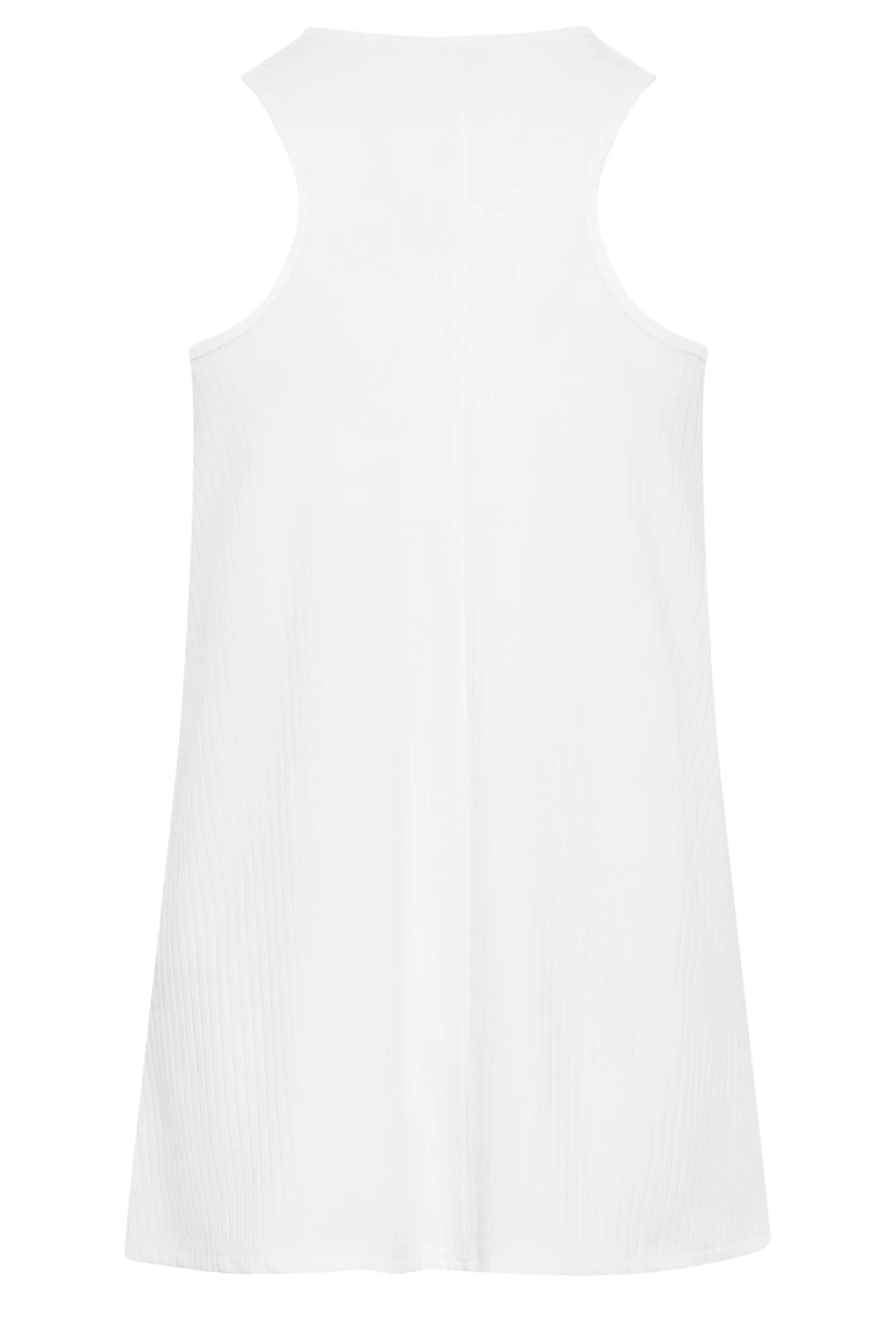 LIMITED COLLECTION Curve White Ribbed Racer Cami Vest Top