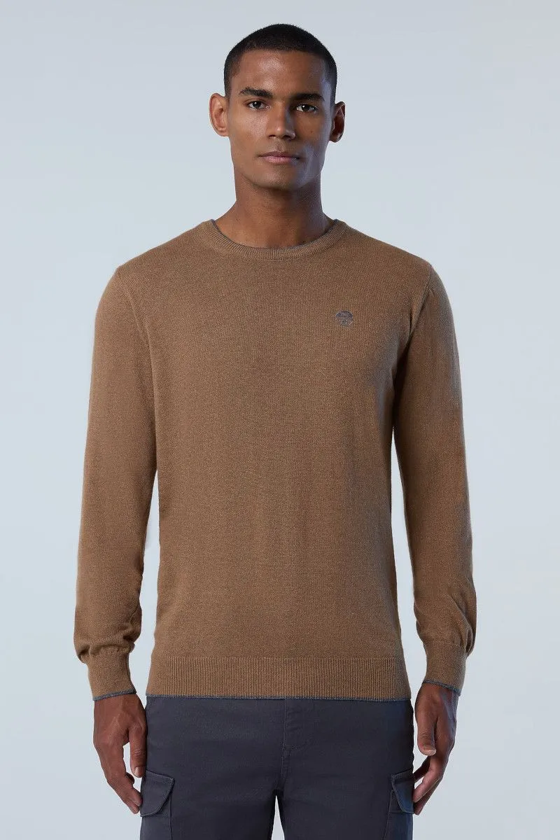 MAGLIA IN CASHMERE RICICLATO UOMO Marrone