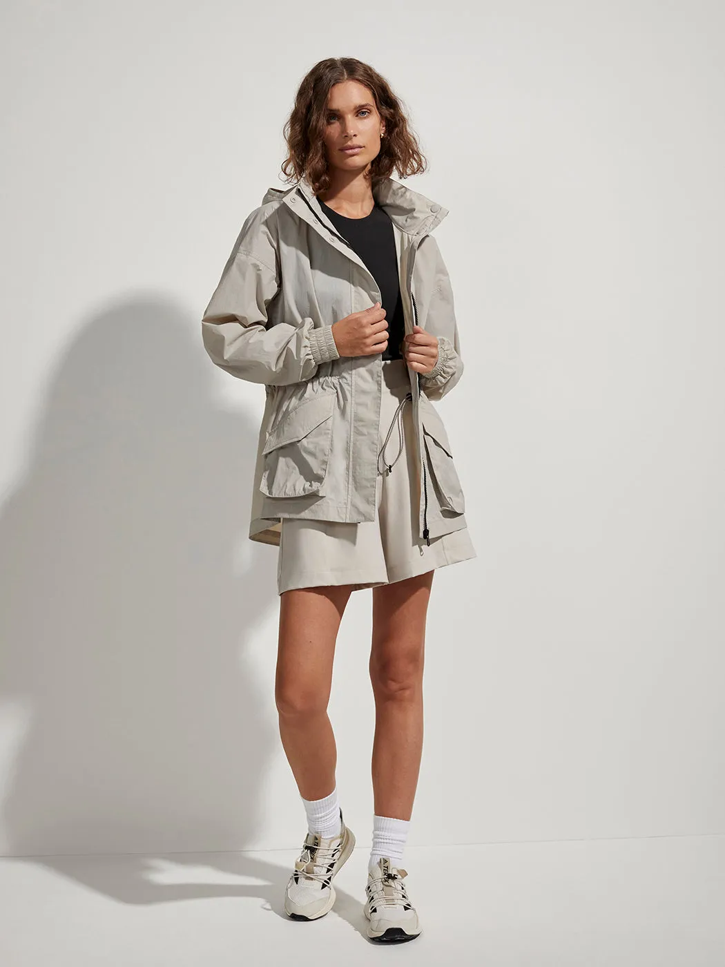 Nellie Relaxed Fit Windbreaker - DOVE