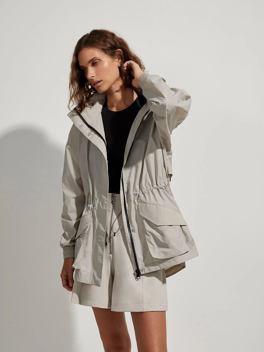 Nellie Relaxed Fit Windbreaker - DOVE