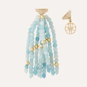 Peppercorn Aquamarine Tassel